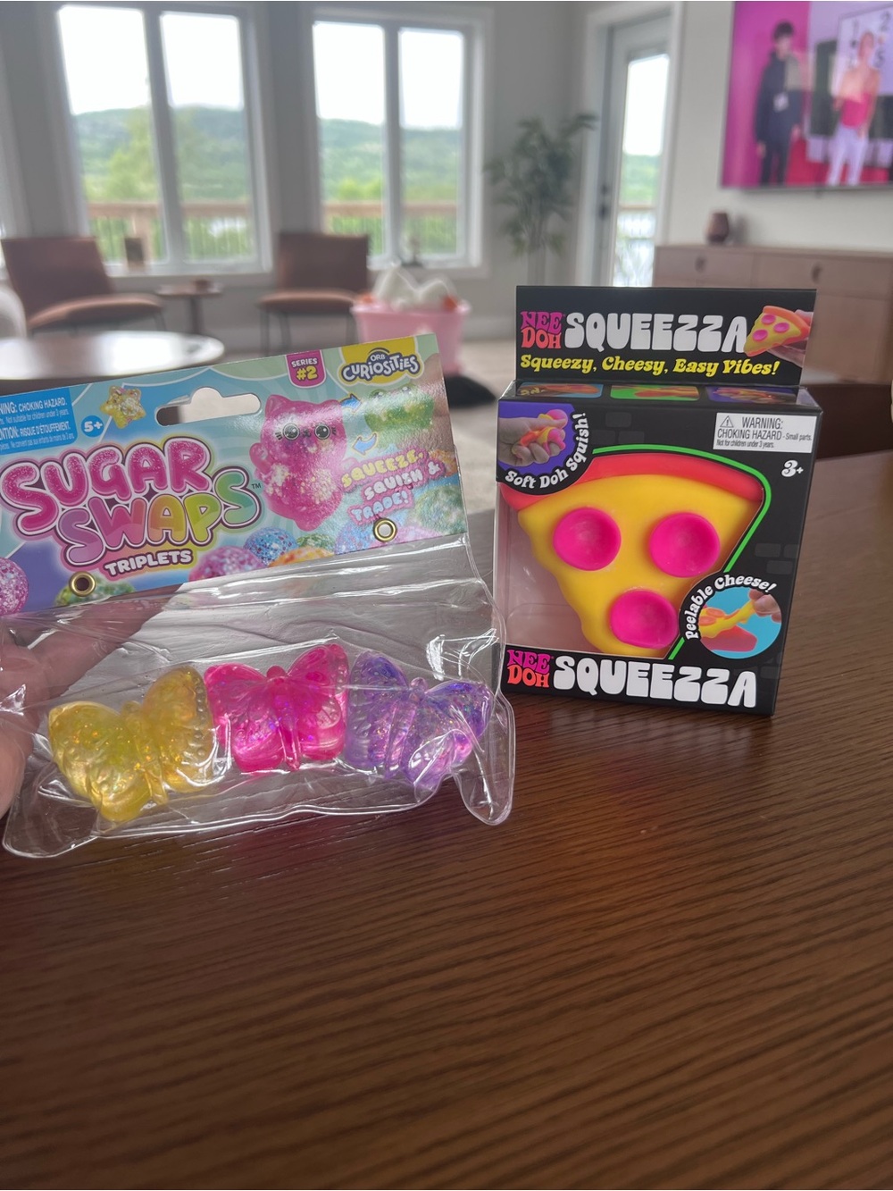 Authentic Needoh squeezza pizza and Sugar swaps triplets butterfly lot of 2